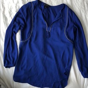 Royal blue silky dress shirt from J.Crew